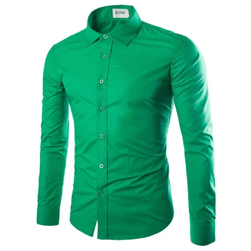 Men's shirt made of easy-care material with modern cut