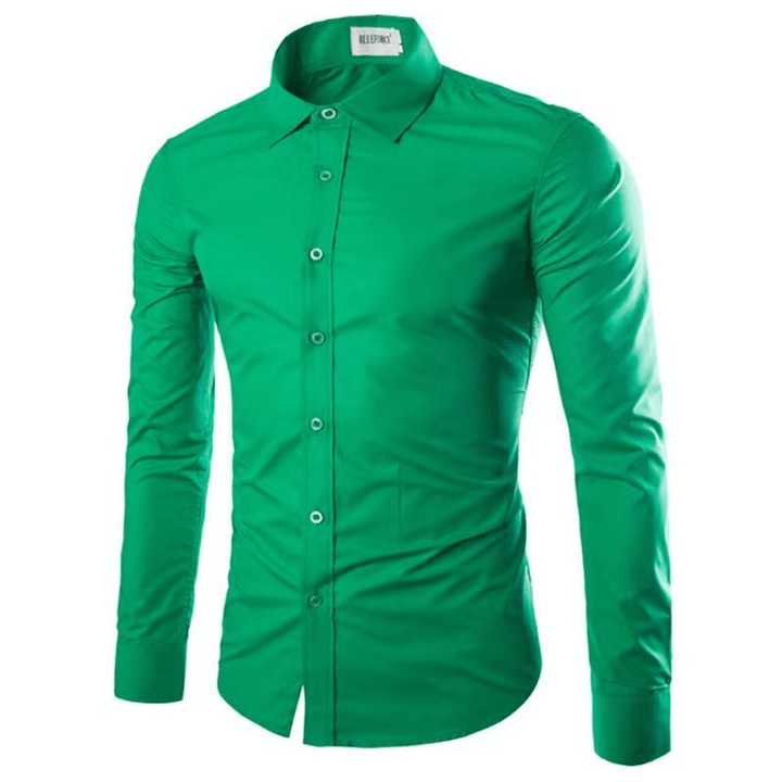 Men's shirt made of easy-care material with modern cut
