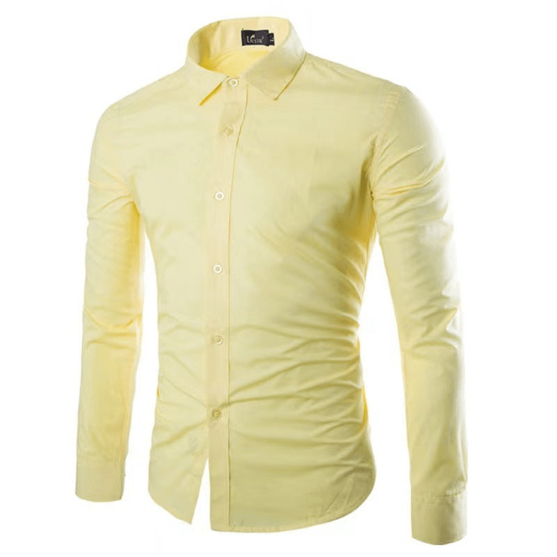 Men's shirt made of easy-care material with modern cut