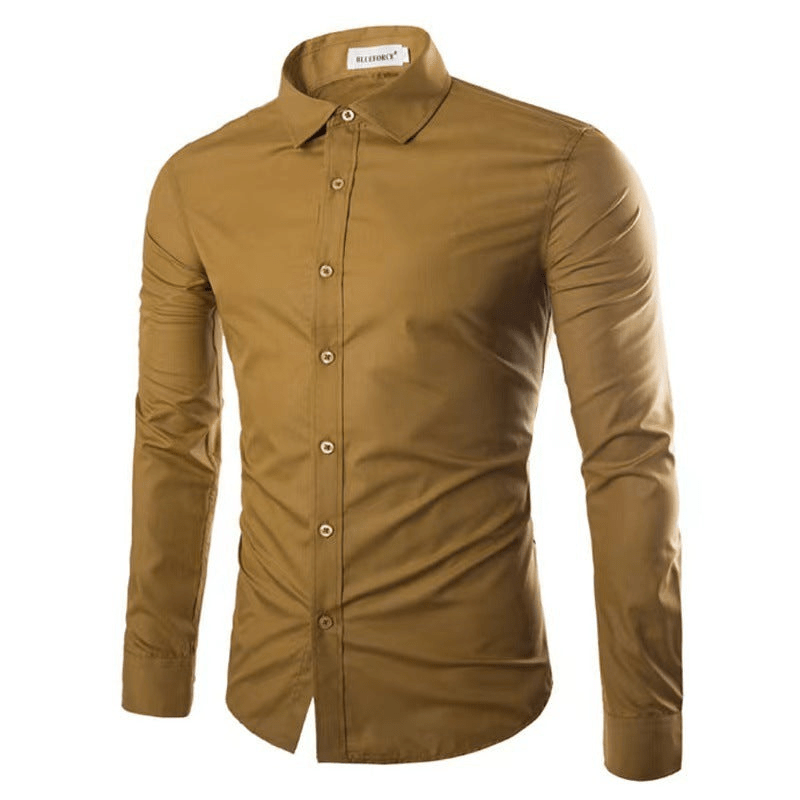 Men's shirt made of easy-care material with modern cut