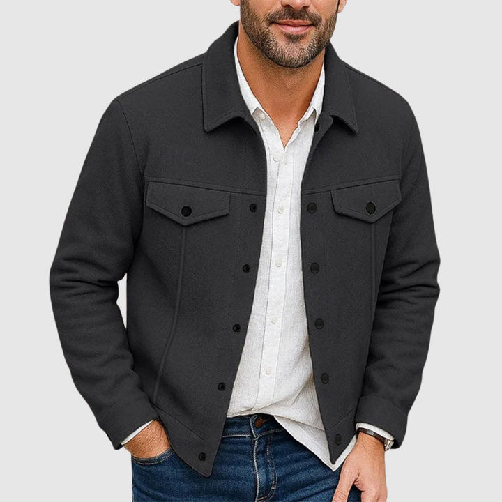 Herren Hemdjacke Regular Fit mit Brusttaschen 0