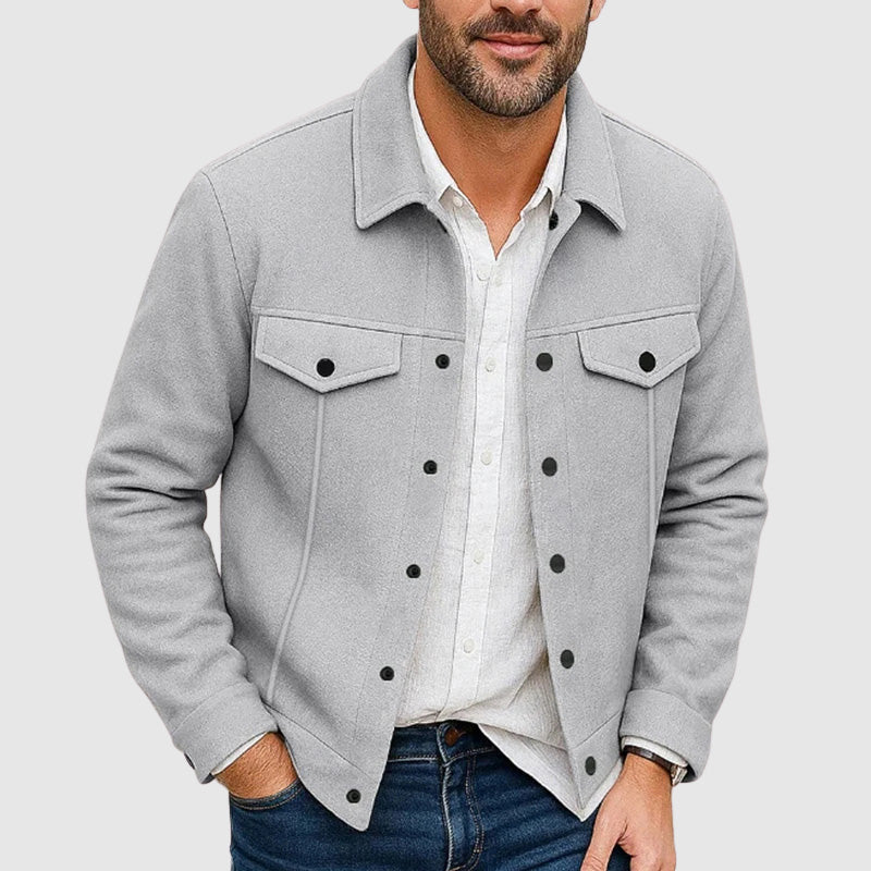 Herren Hemdjacke Regular Fit mit Brusttaschen 2