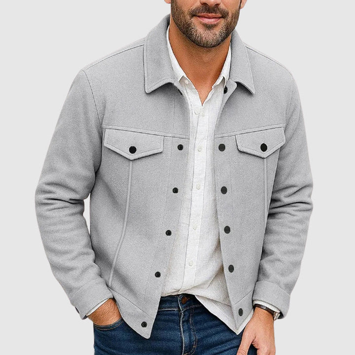 Herren Hemdjacke Regular Fit mit Brusttaschen 2