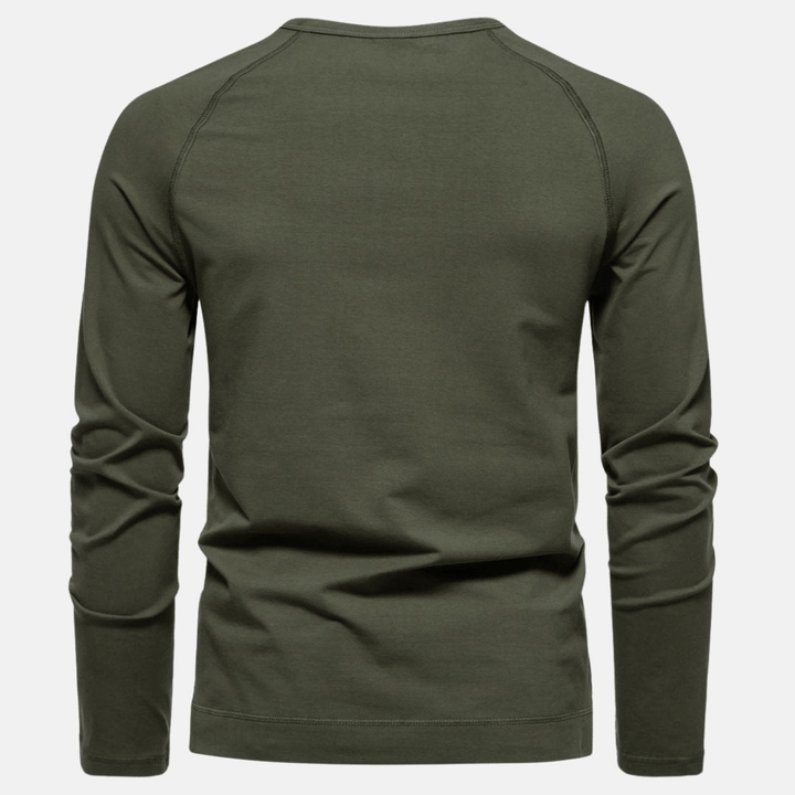 Men's Stylish T-Shirt with V-Neck and Buttons