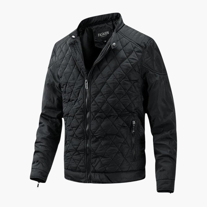 Men's Jacket Checkered Pattern Transitional Jacket