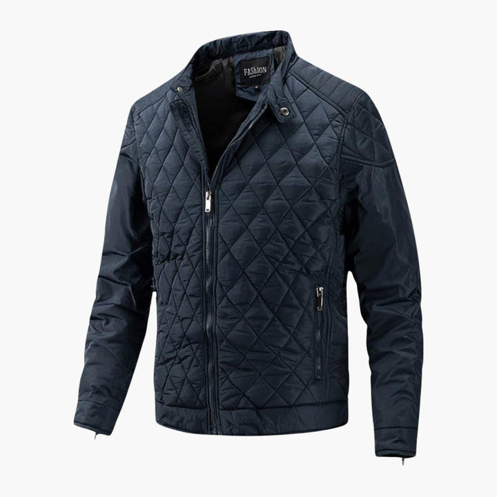 Men's Jacket Checkered Pattern Transitional Jacket