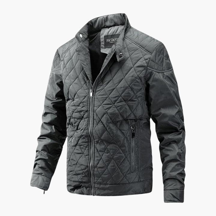 Men's Jacket Checkered Pattern Transitional Jacket