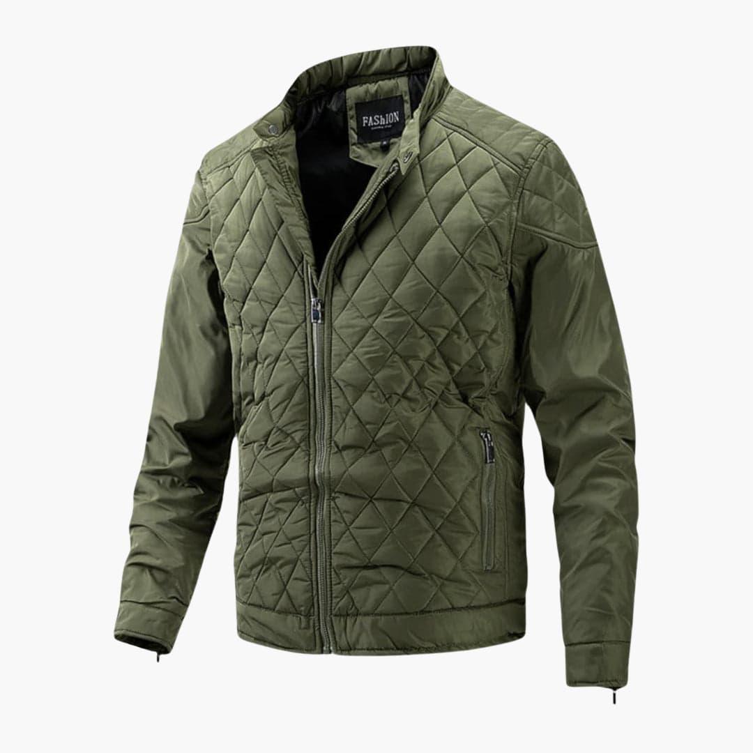 Men's Jacket Checkered Pattern Transitional Jacket