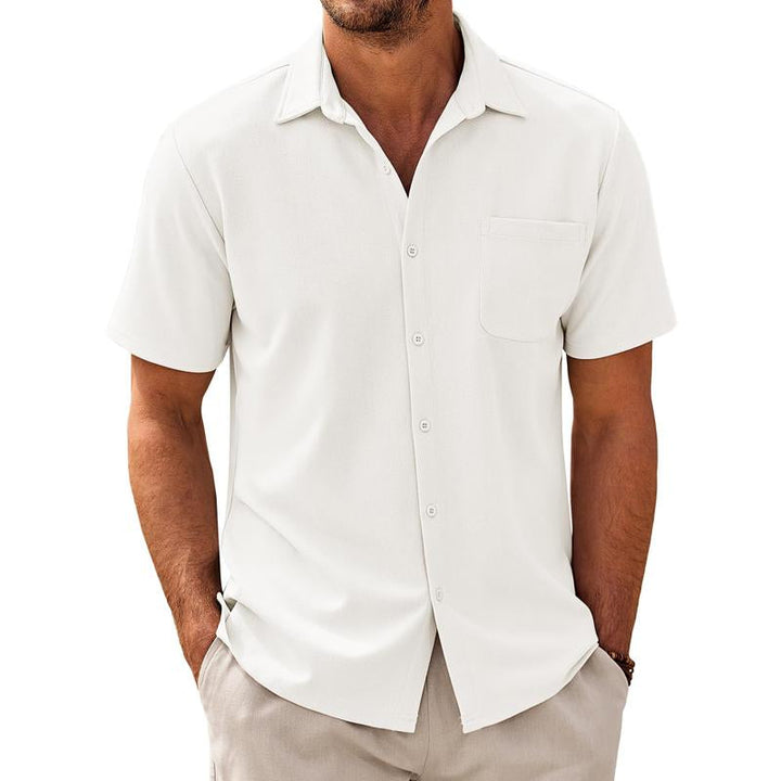 Herren Kurzarmhemd Baumwollmischung 2