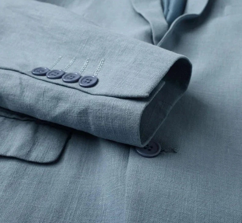 Men's Linen Blazer Elegant Breathable Minimalist