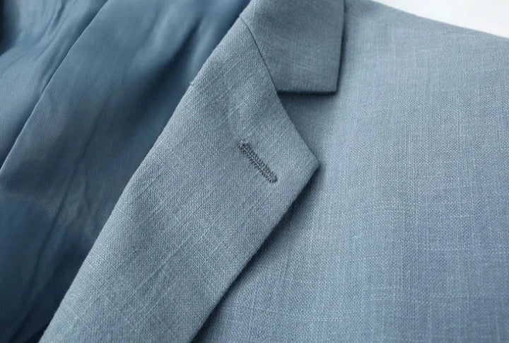 Men's Linen Blazer Elegant Breathable Minimalist
