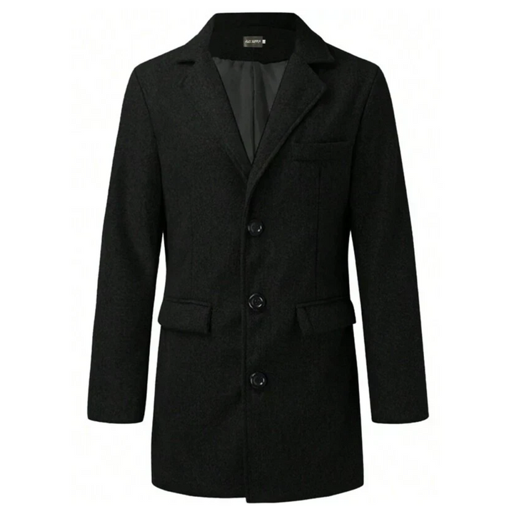 Manteau homme long en matière chaude de style classique