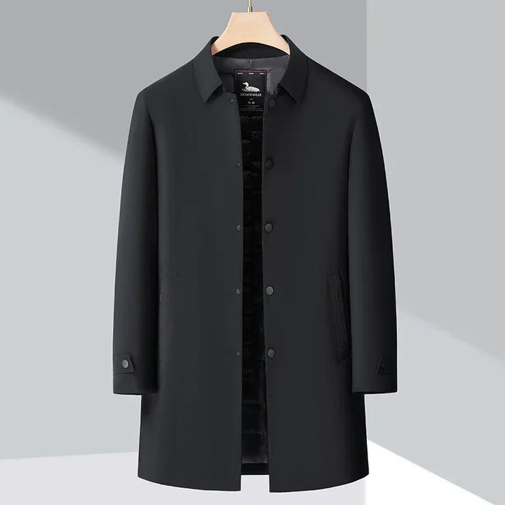 Herren Mantel Lang Daunen-Trenchcoat 2