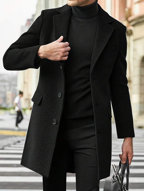 Manteau homme laine formel décontracté
