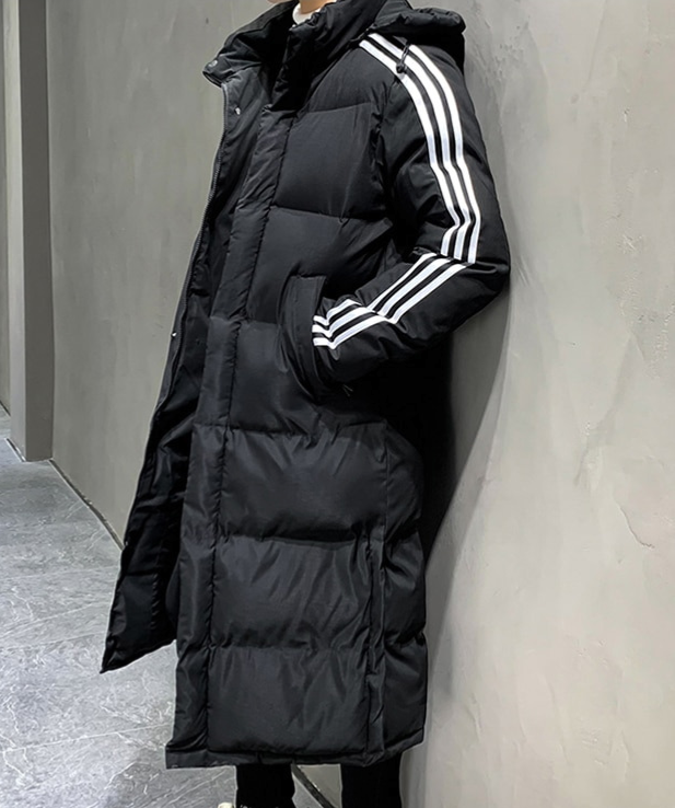 Herren Parka Winddicht Baumwollmischung Langer Schnitt 4