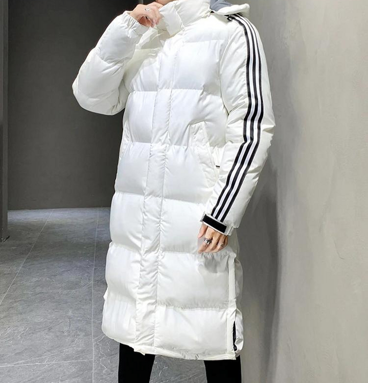 Herren Parka Winddicht Baumwollmischung Langer Schnitt 8
