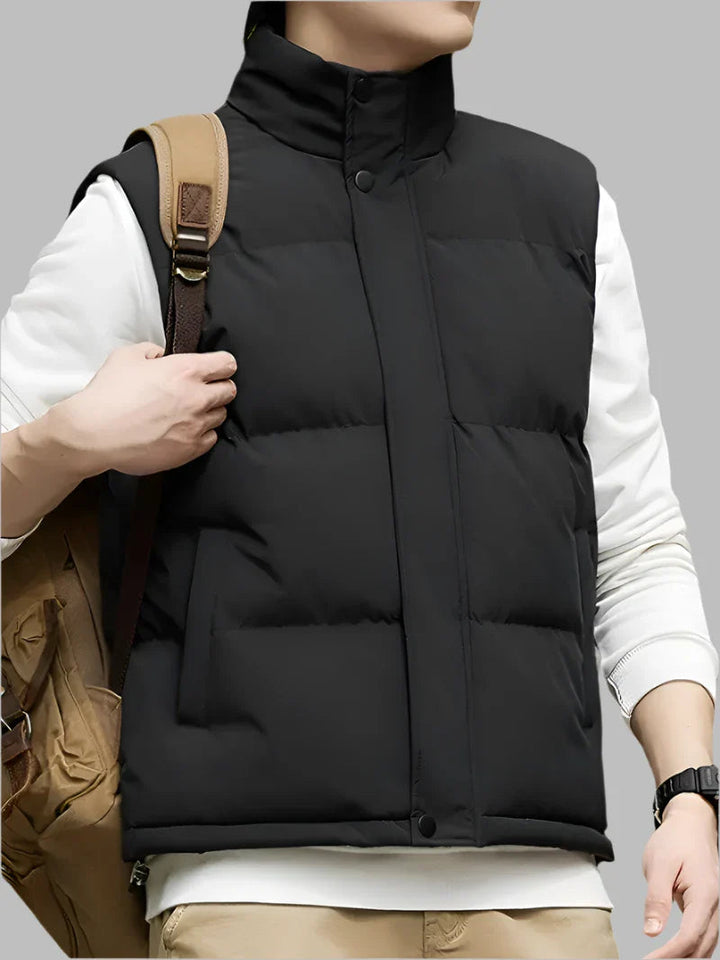 Men's Puffer Vest Lined Windproof Classic