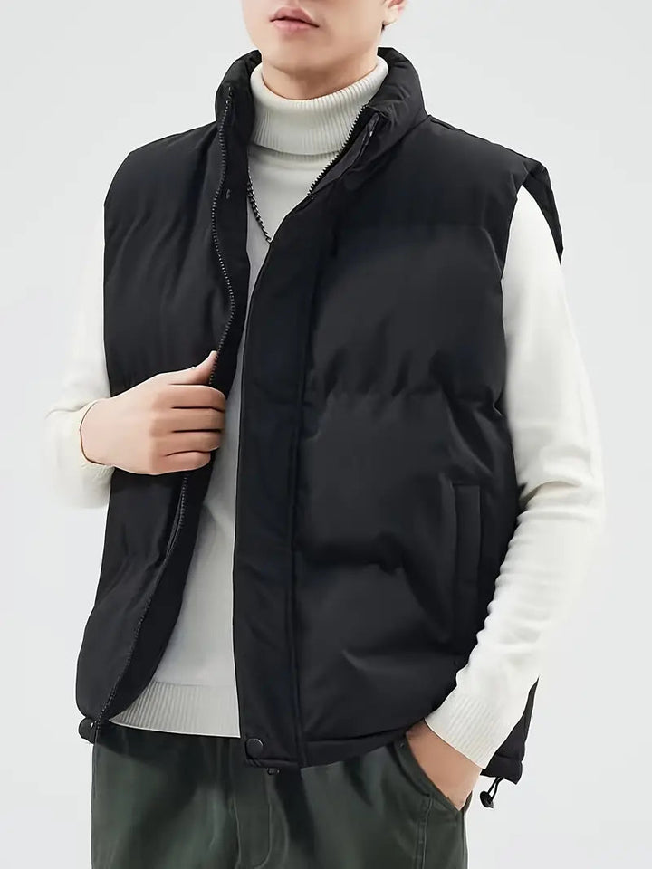 Men's Puffer Vest Lined Windproof Classic