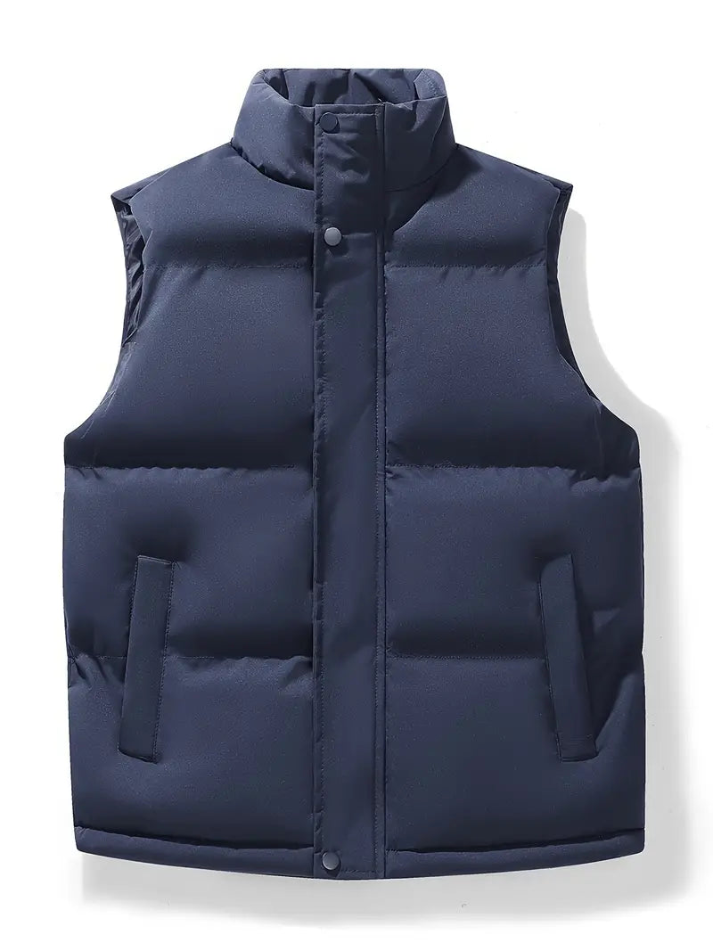 Men's Puffer Vest Lined Windproof Classic