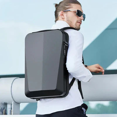 Men's Backpack Hardshell Stylish With Safety Lock and Charging Port