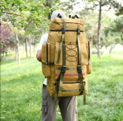 Men's Backpack Waterproof 130L Ergonomic for Hiking and Outdoor Activities