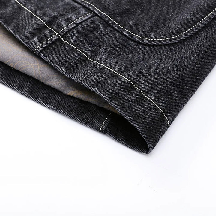 Men's Denim Blazer Casual Style with Practical Pockets