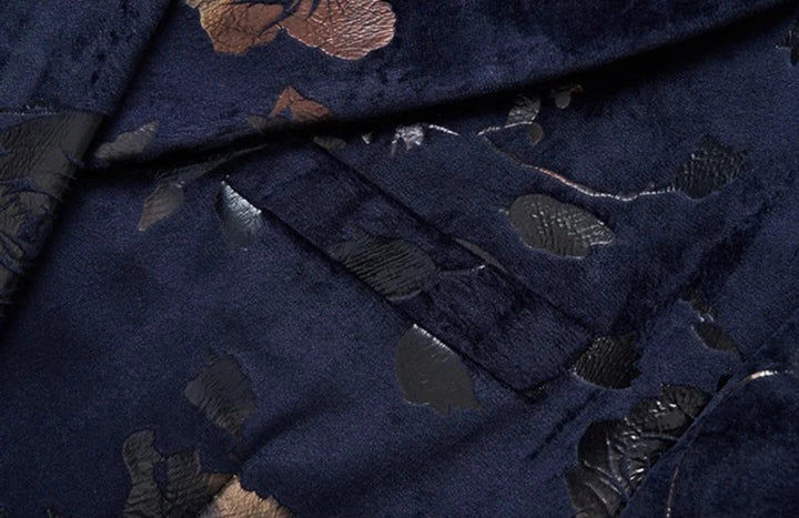 Men's Blazer Floral Design High-Quality Fabric Elegant Look
