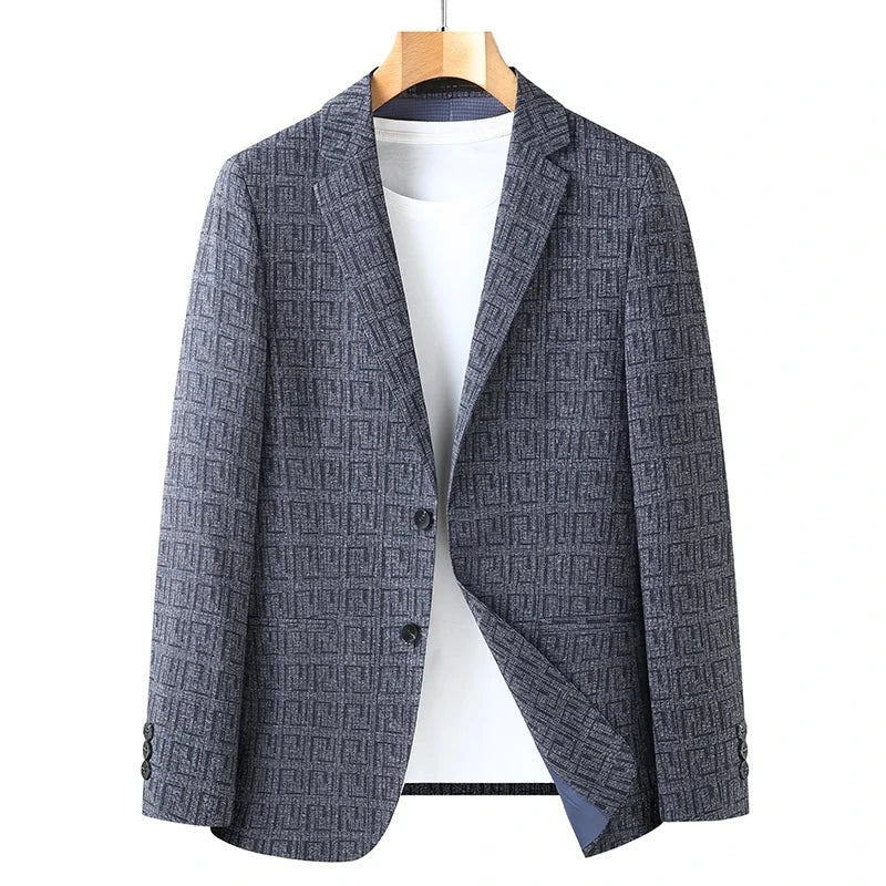 Men's Blazer Geometric Pattern Modern Design