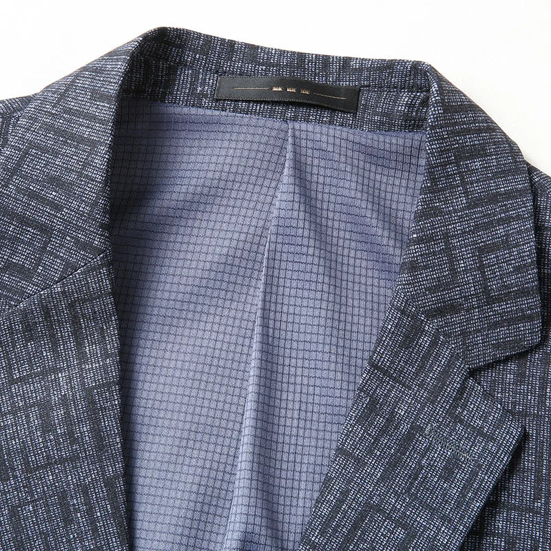 Men's Blazer Geometric Pattern Modern Design