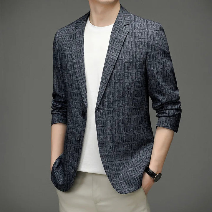 Men's Blazer Geometric Pattern Modern Design