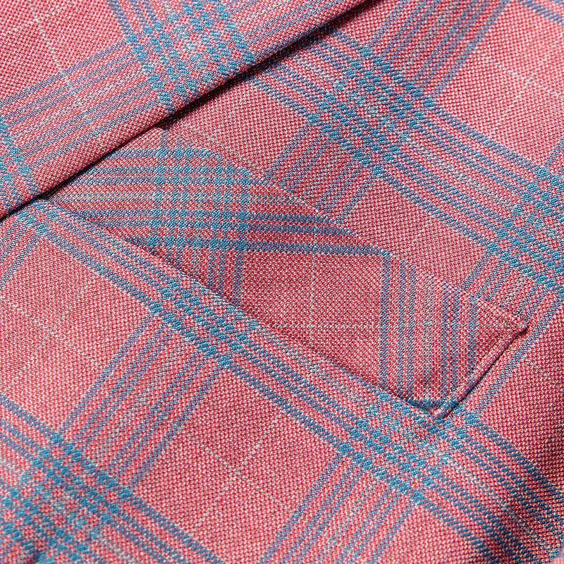 Men's Blazer Checkered Design Elegant Style