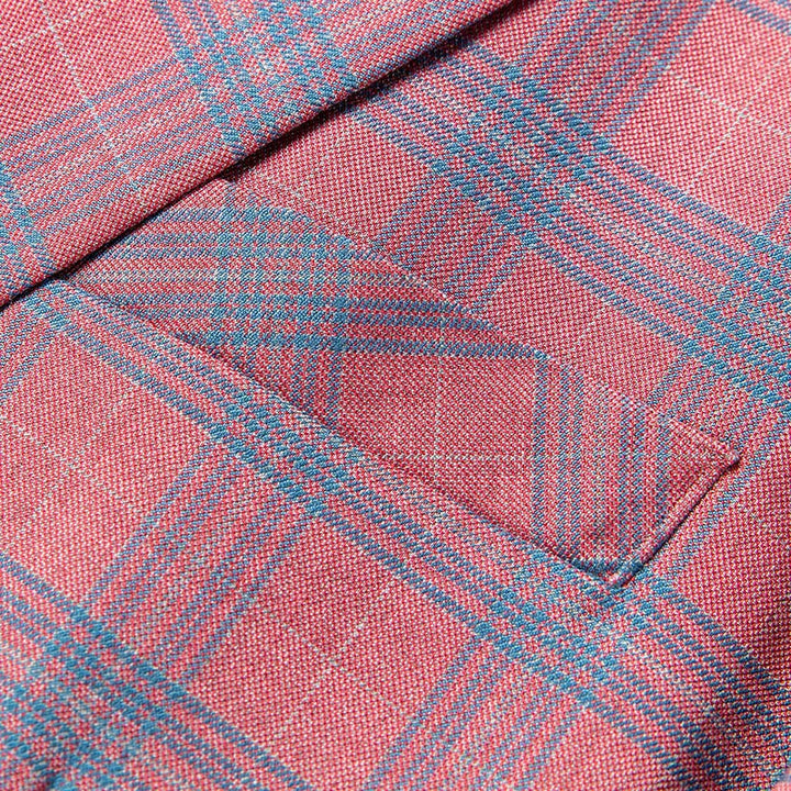 Men's Blazer Checkered Design Elegant Style