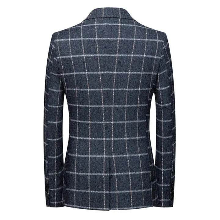 Men's Blazer Checkered Pattern High-Quality Elegant