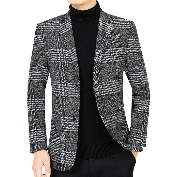 Men's Tweed Blazer Elegant Style