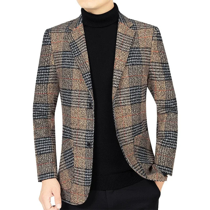 Men's Tweed Blazer Elegant Style