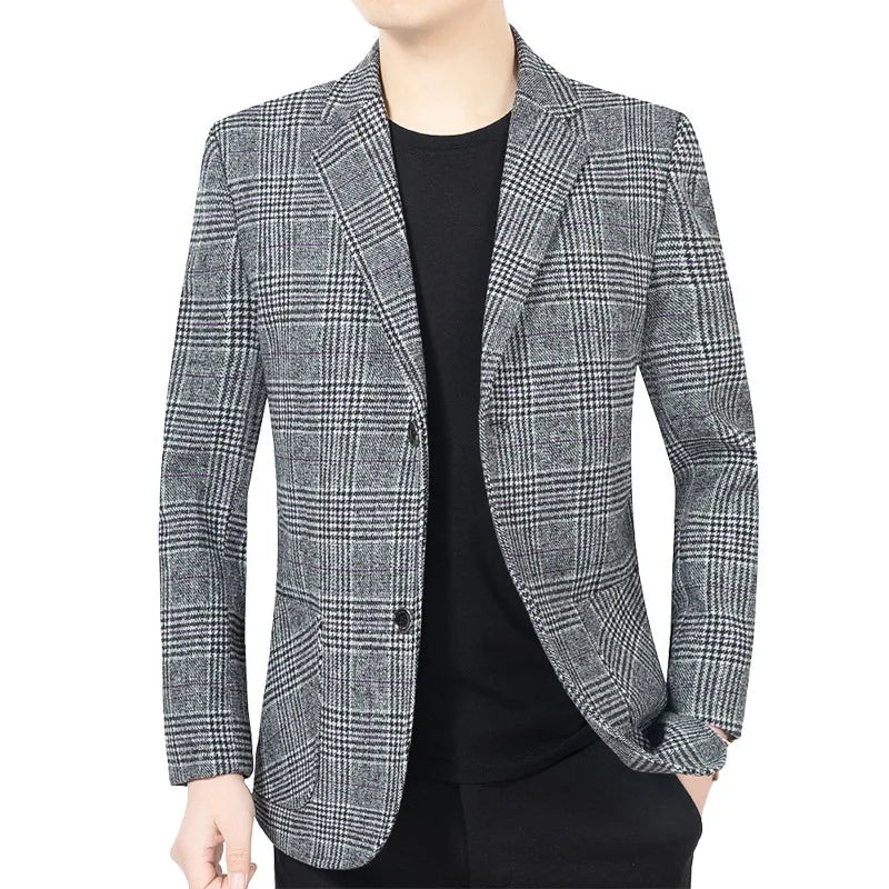 Men's Tweed Blazer Elegant Style