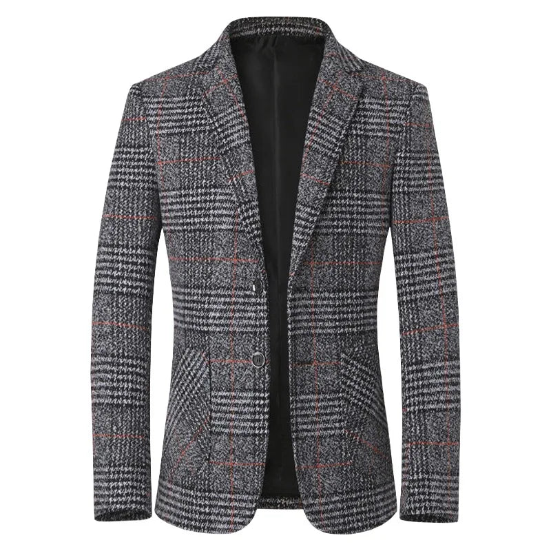Men's Tweed Blazer Elegant Style
