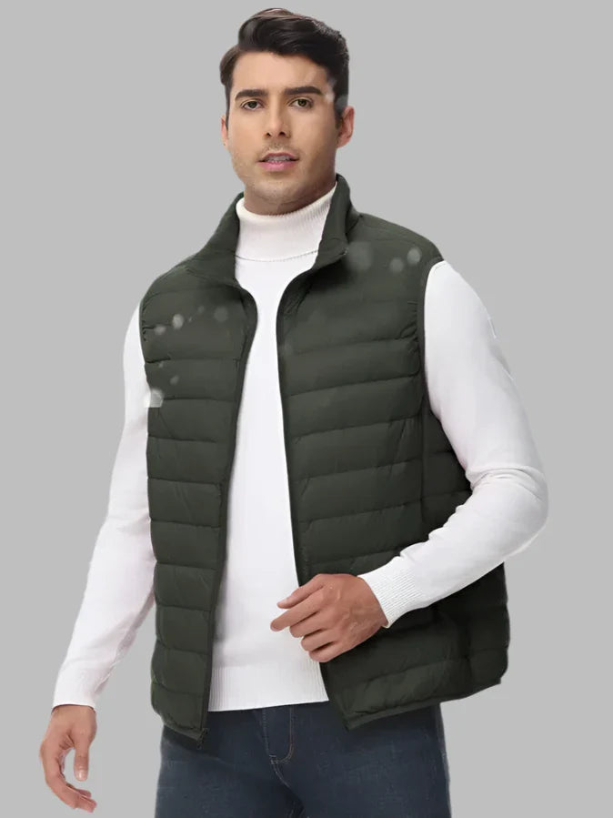 Men's quilted vest light padding minimalist design