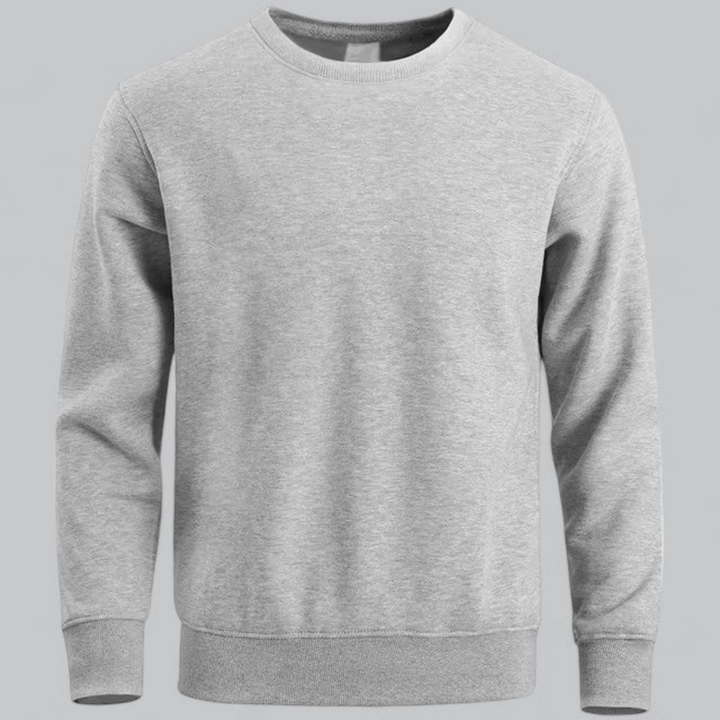 Sudadera para hombre de algodón informal con cuello redondo y manga larga