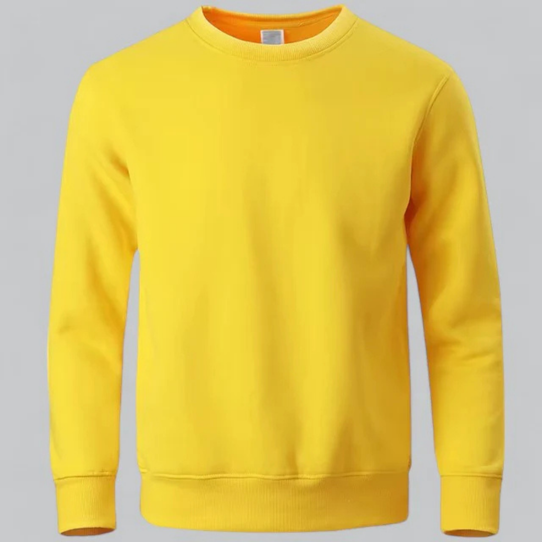 Sudadera para hombre de algodón informal con cuello redondo y manga larga