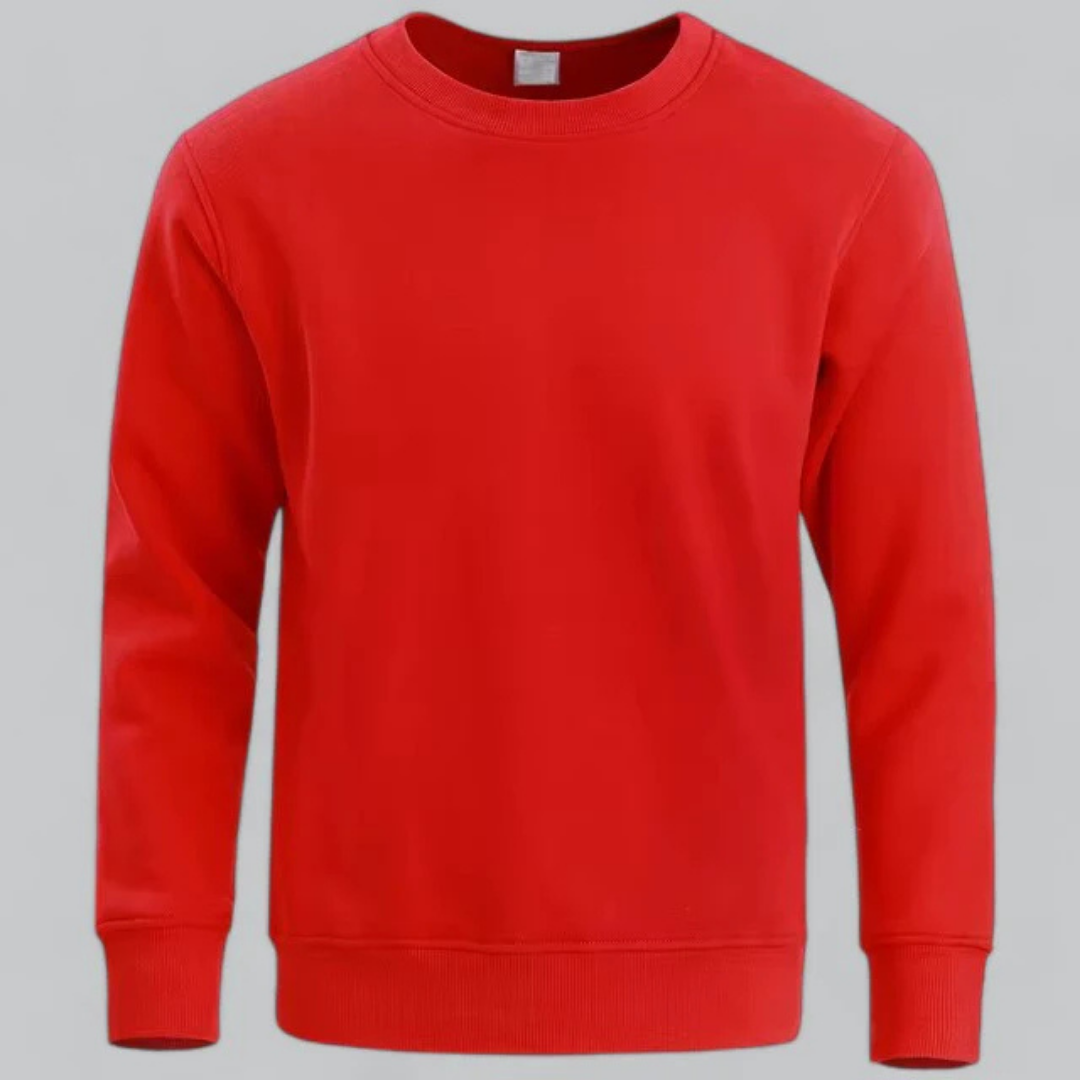 Sudadera para hombre de algodón informal con cuello redondo y manga larga