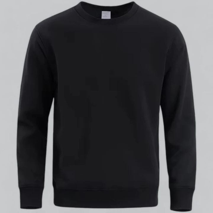 Sudadera para hombre de algodón informal con cuello redondo y manga larga