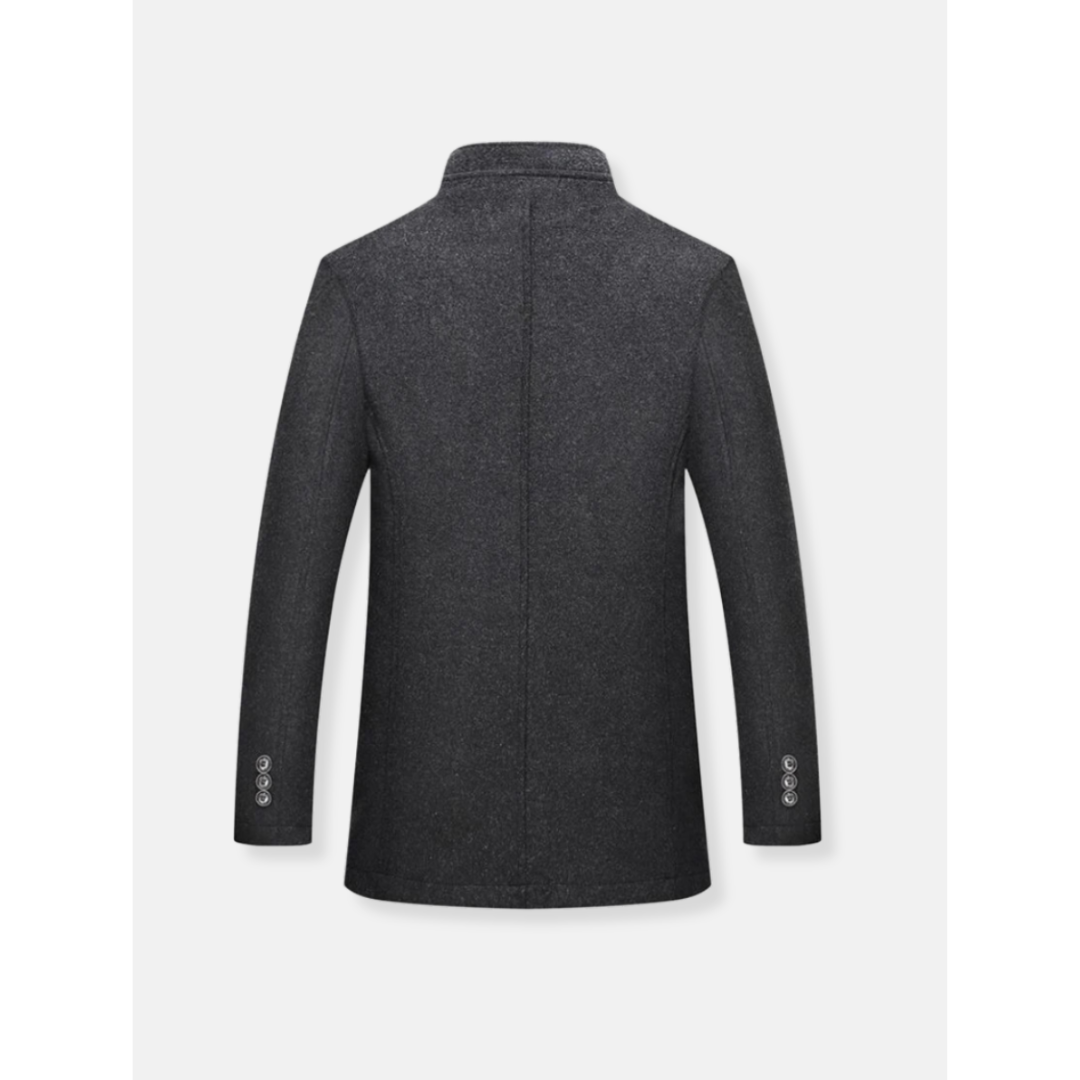 Manteau trench pour homme en matière chaude avec manches longues