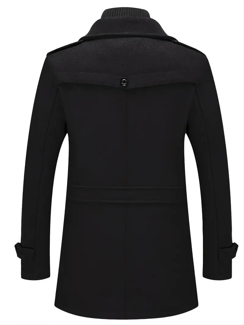 Men's trench coat made of soft material in modern style
