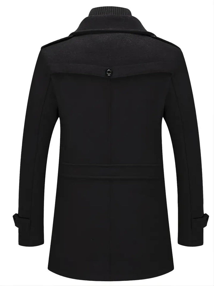 Men's trench coat made of soft material in modern style