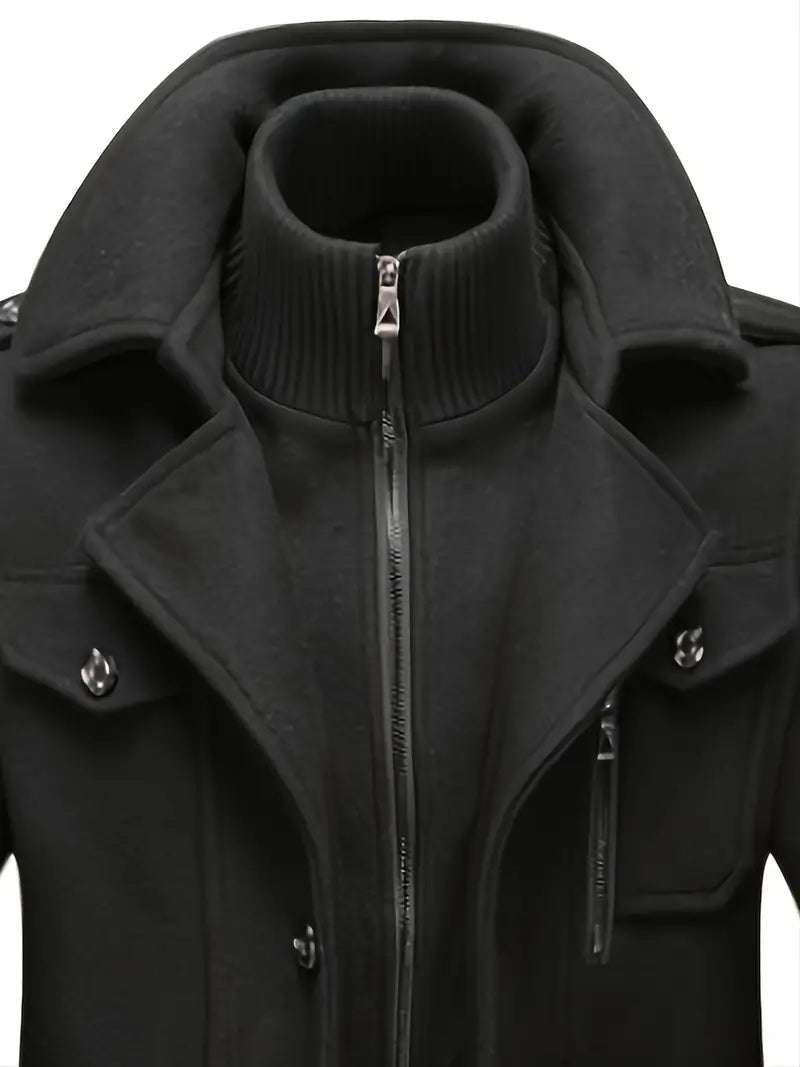 Men's trench coat made of soft material in modern style