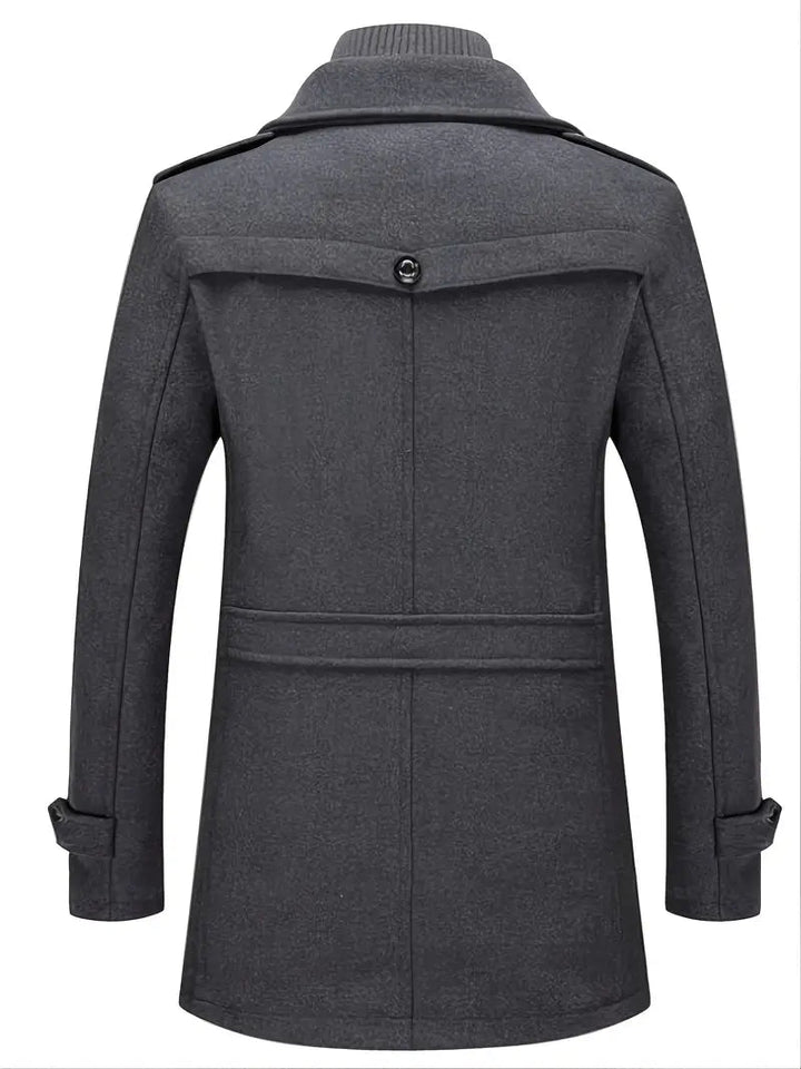 Men's trench coat made of soft material in modern style