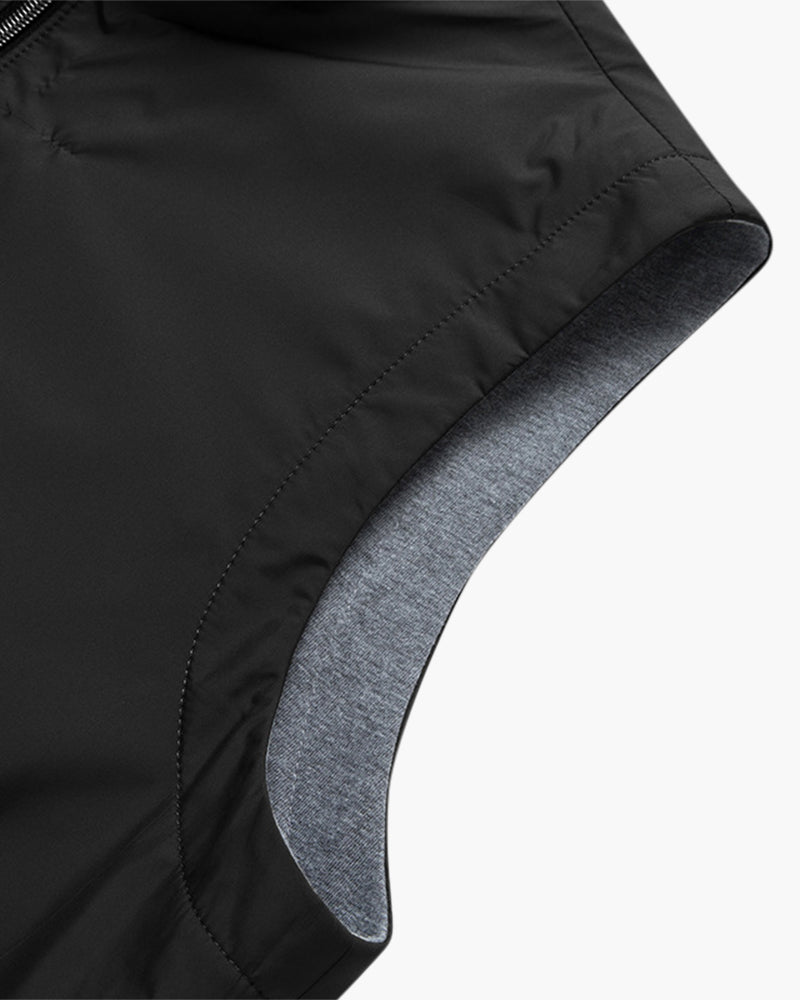 Men's Vest Lightweight Sporty Bodywarmer with Soft Lining and Zipper Pockets