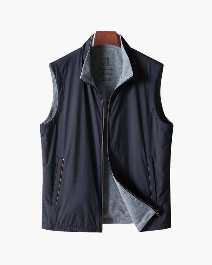 Men's Vest Lightweight Sporty Bodywarmer with Soft Lining and Zipper Pockets