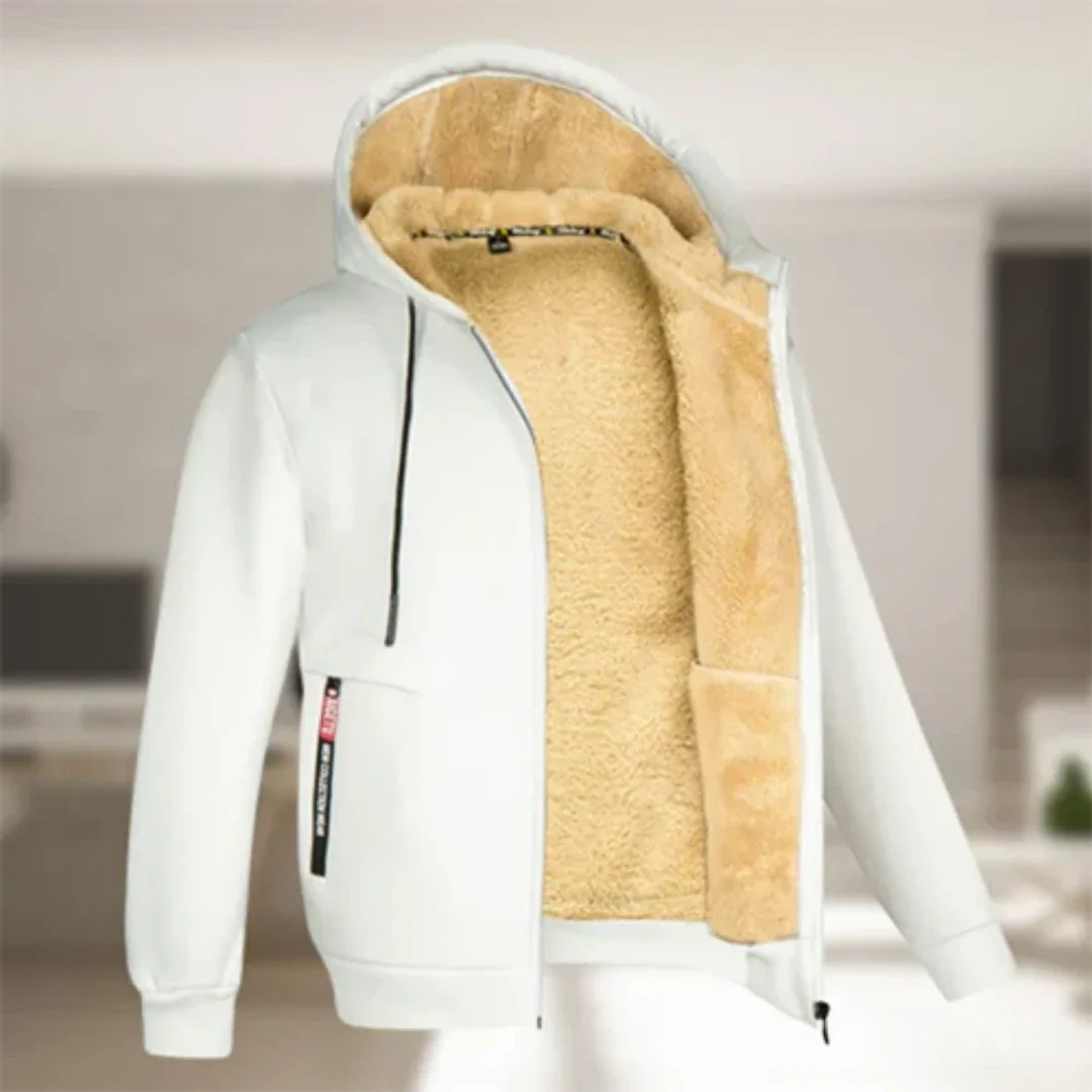 Men's zip-up jacket with hood